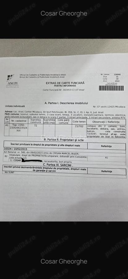 Vand apartament 2 camere decomandat in Arad - 4