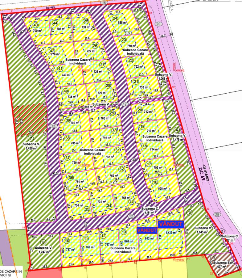 Parcele pentru case Domeniile Herneacova între 700 - 888 mp - 1