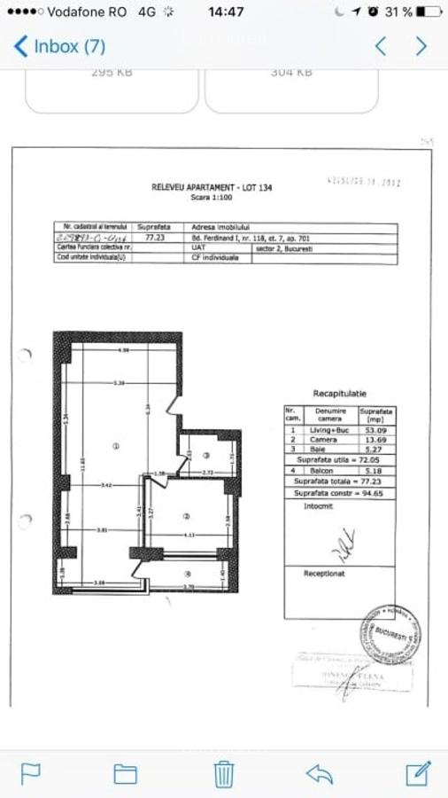 Proprietar inchiriez apartament 2 camere, 77mp, Ferdinand I (langa Iulia Hasdeu) - 8