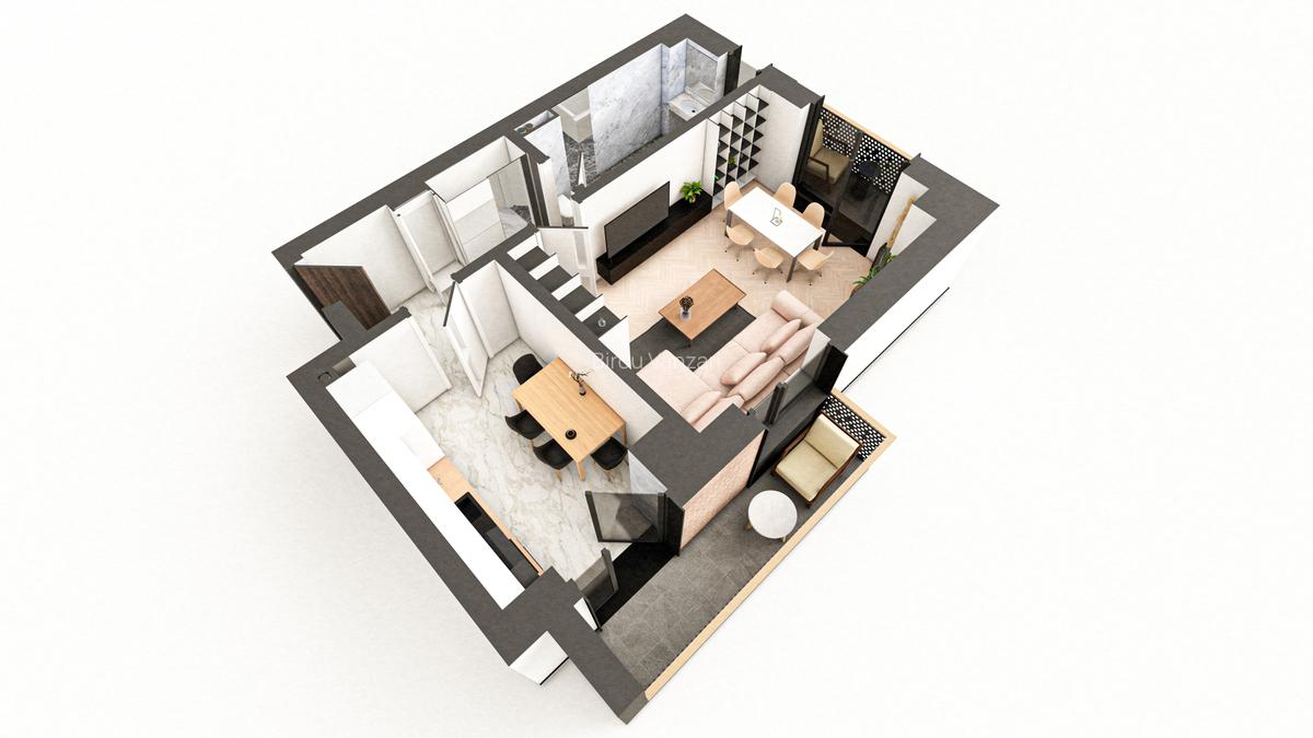 VIȘANI – BRAUS CONFORT - Apartament Tip B - 1 cameră decomandat - 3