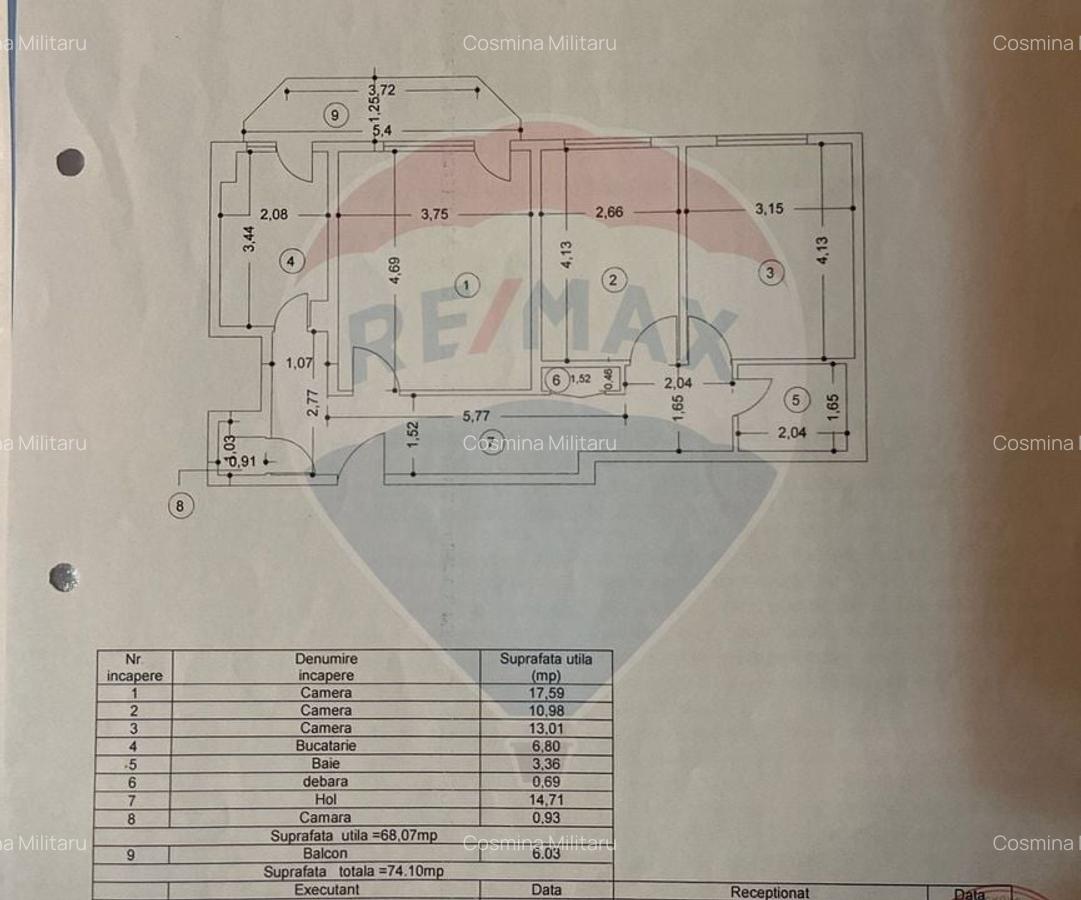 Apartament cu 3 camere decomandat, mobilat în Titulescu - 16