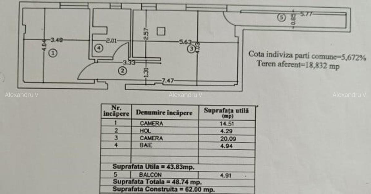 Apartament cu 2 camere decomandat, mobilat în Bucureștii Noi - 6