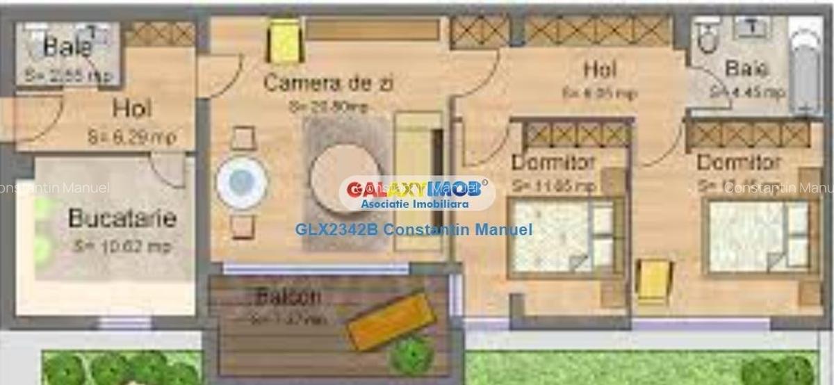 Apartament cu 3 camere, Laguna Residence, cu parcare - 9