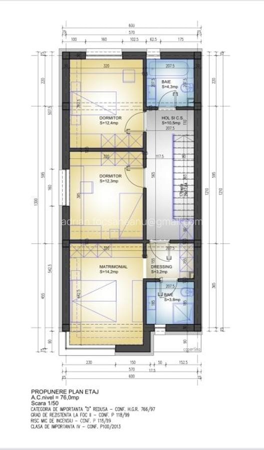 Casa/Vila de vanzare, P+1, 5 camere, curte - 15
