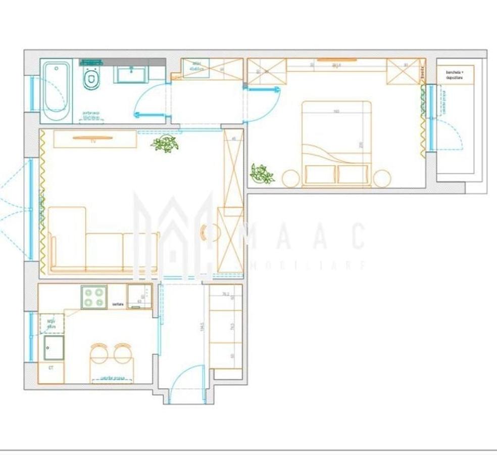 Apartament 2 camere | 50 MPU | Balcon | Etaj 1 | Ceferiștilor - 9