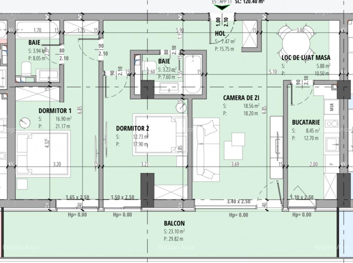 Apartament cu 3 camere decomandat în Tomis Nord - 6