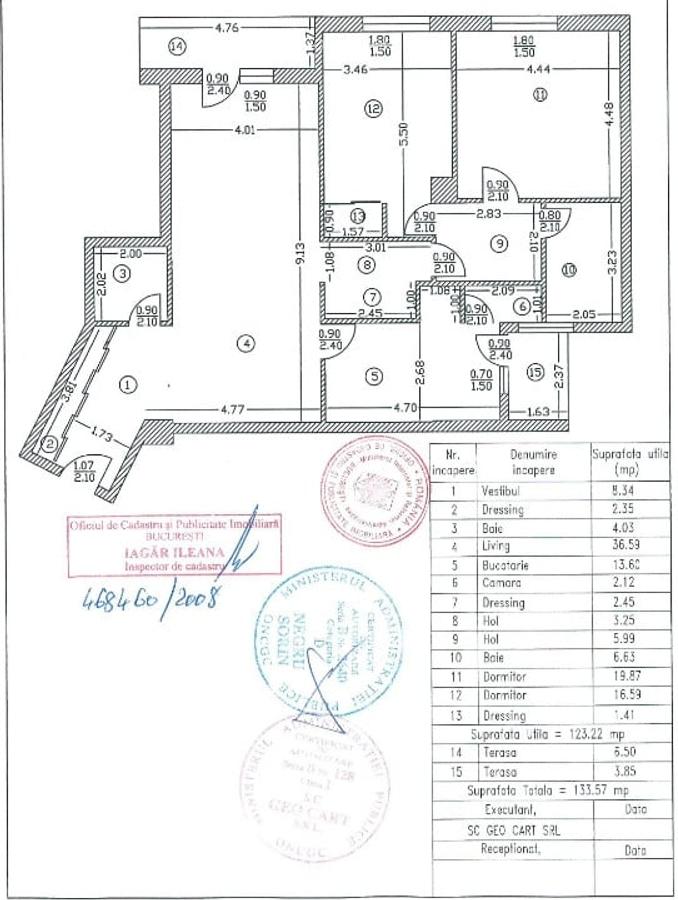 Apartament 3 camere, 123 mp, imobil 2010, zona Unirii - 9