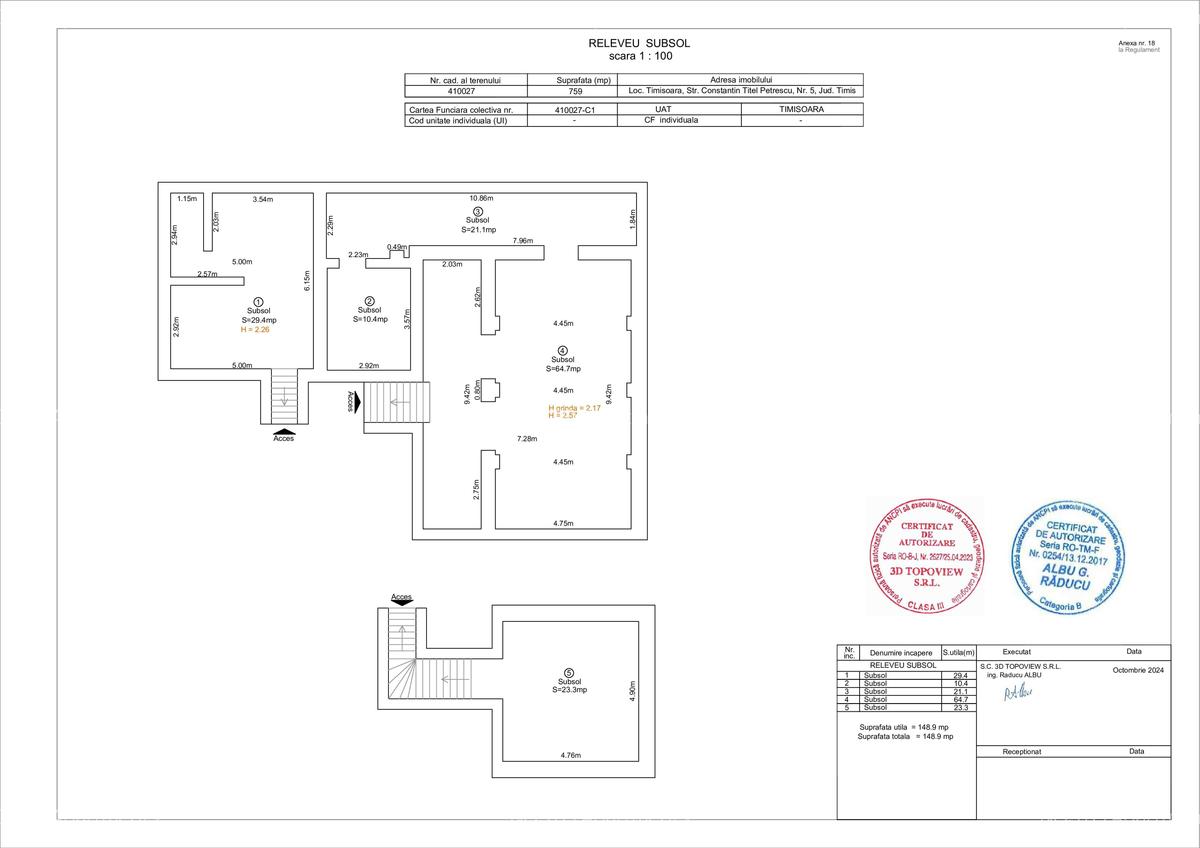 INVESTIȚIE  zona istorică Piața Traian - casa individuală, 630 mp construit - 7