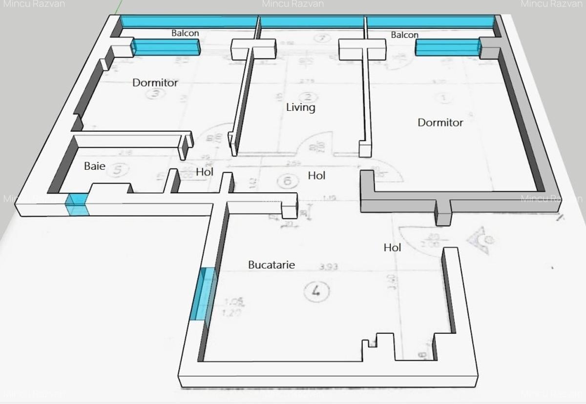 Apartament cu 3 camere semidecomandat, mobilat în Pantelimon - 26