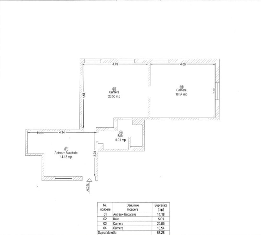 Apartament cu 2 camere semidecomandat în P-ța Unirii - 12
