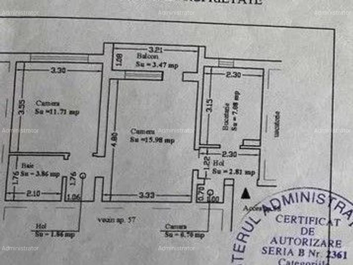 Apartament 2 camere semidecomandat DACIA - 14
