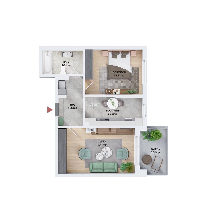Apartament cu 2 camere decomandat în Prelungirea Ghencea - 6