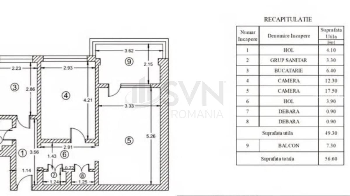 Apartament cu 2 camere decomandat în P-ța Victoriei - 8