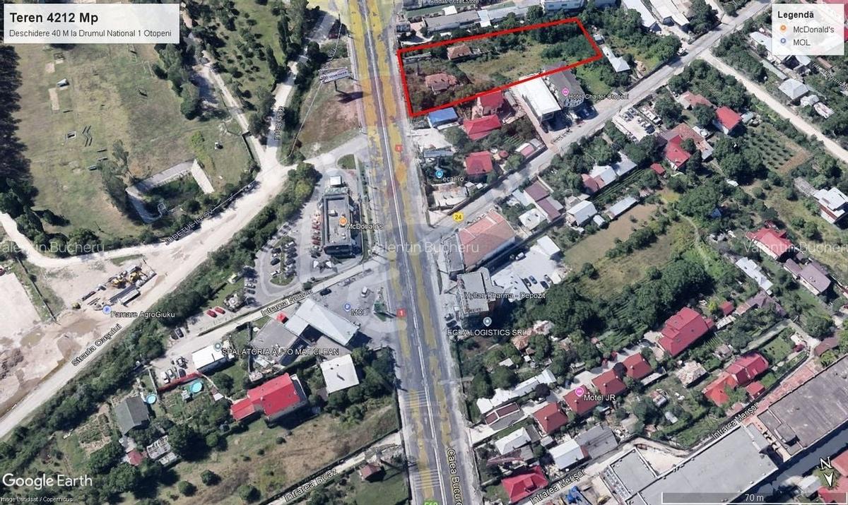 Teren de inchiriat Otopeni - 4212 mp cu deschidere 50 m la DN1 - 5