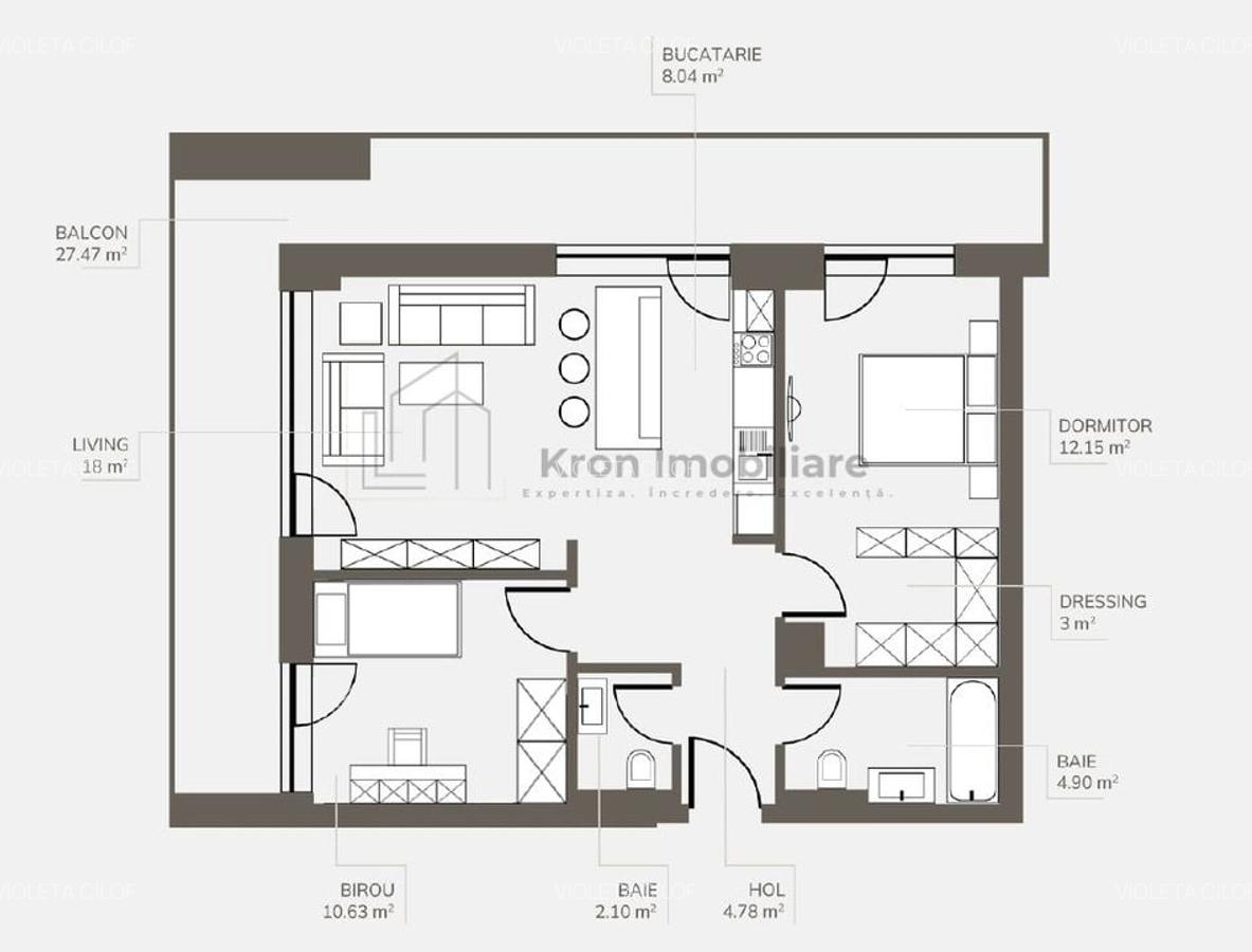 Apartament cu 2 camere PLUS - 6