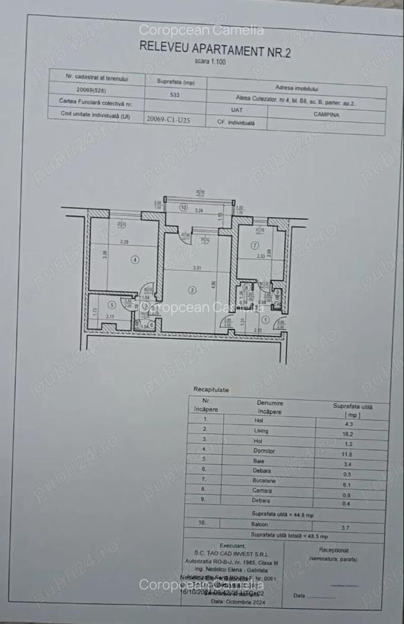 Apartament 2 camere semisecomandat, Campina - 1