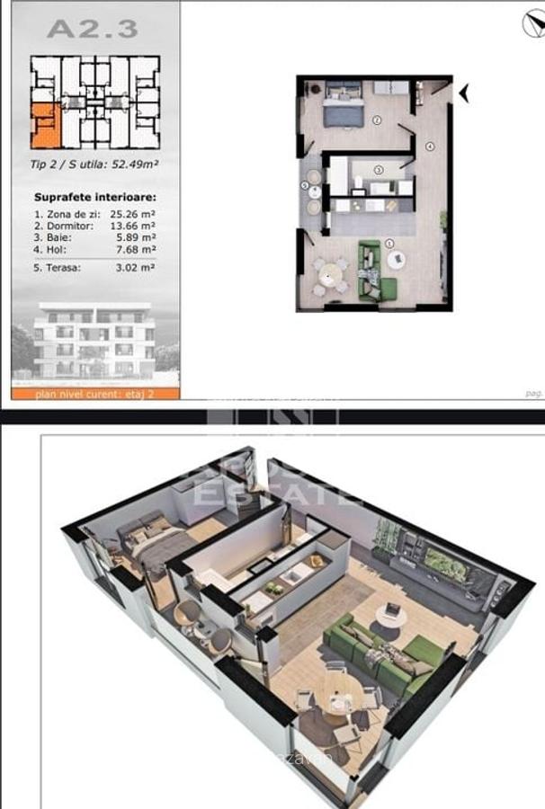 Apartament cu 2 camere semidecomandat în Torontalului - 10