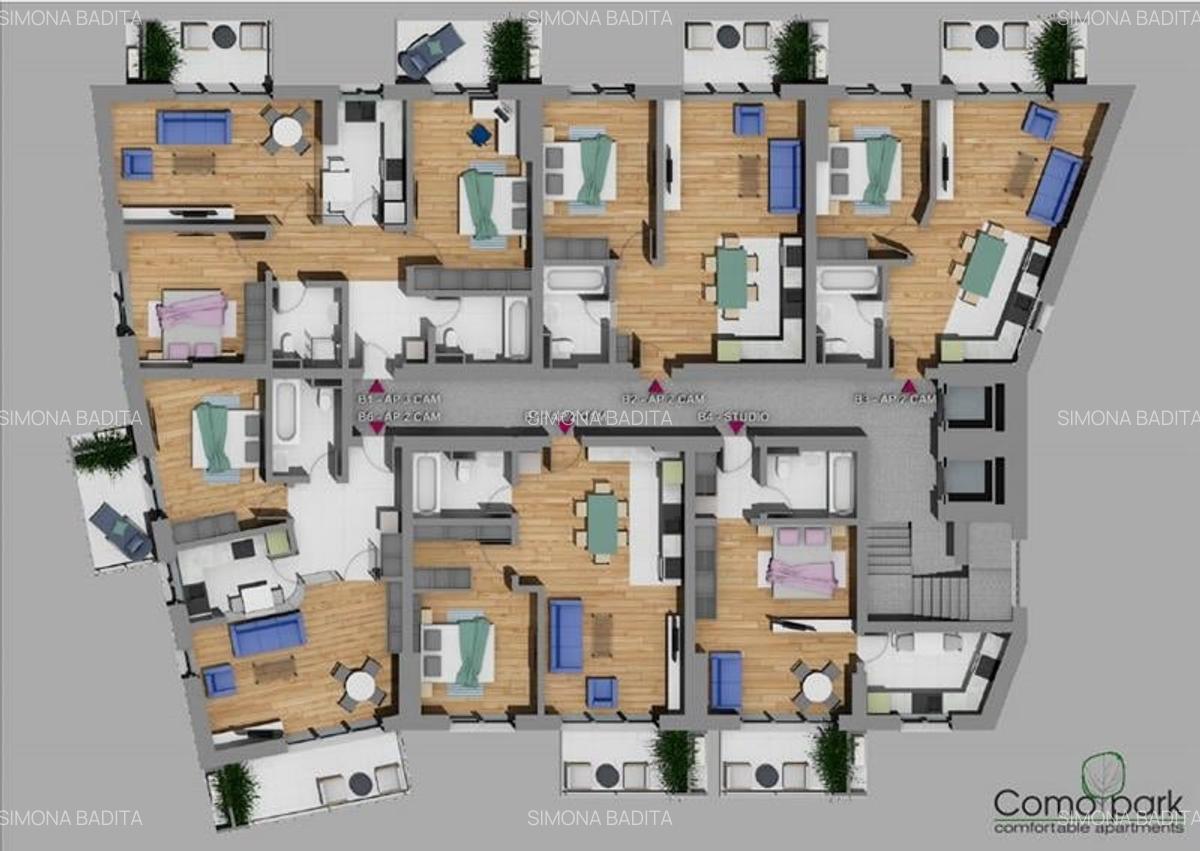 Locuinta cu 2 camere in Ansamblul ComoPark -bloc B ! - 9
