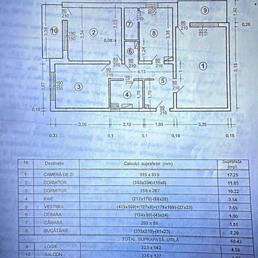 Apartament 3 camere - decomandat - bd.Timisoara - 11
