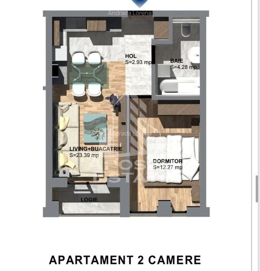 Apartament cu 2 camere semidecomandat în Torontalului - 10