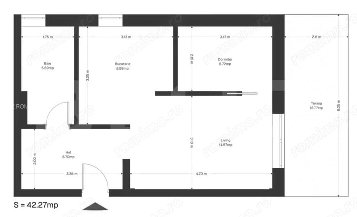 Studio cu terasa, zona Ghirodei - 1