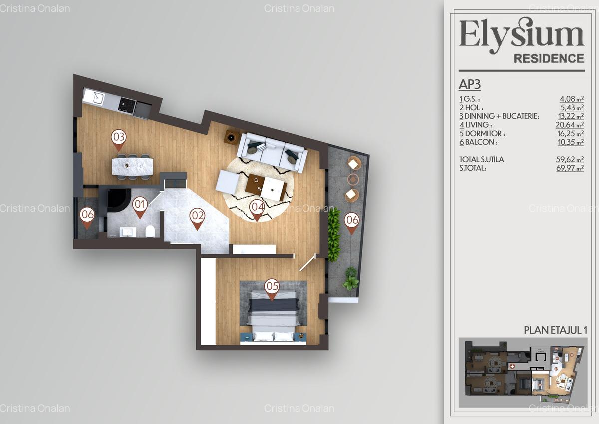 Elysium Residence Obor | Apartament 2 camere - 6