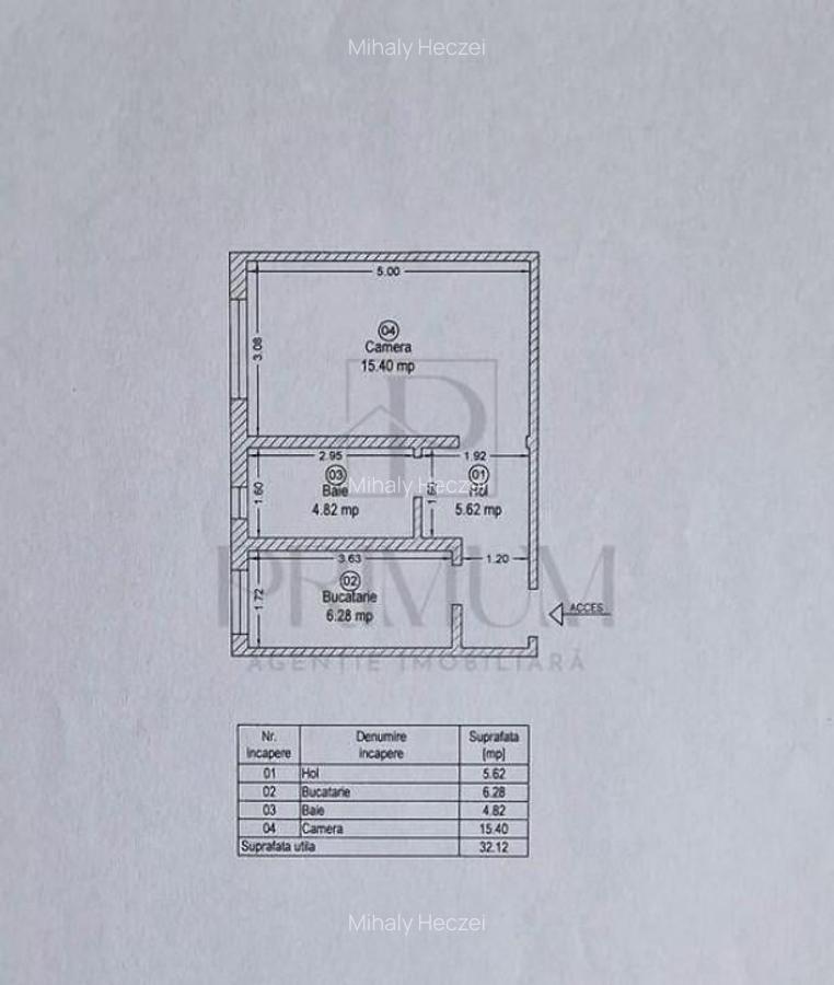 Apartament 1 Camera - Decomandat - Mobilat si Utilat - Bucat - 6