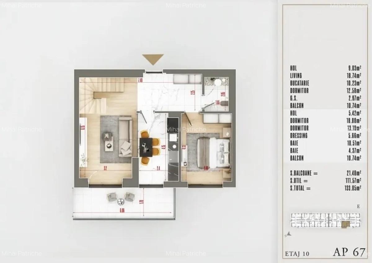 4 camere DUPLEX | 3 bai | premium | 1 decembrie - Theodor Pallady - 6