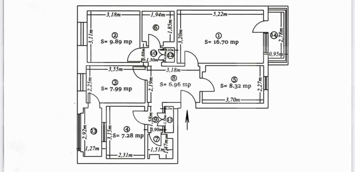 Apartament cu 4 camere, 66,6 mp, Botosani - 2 Apartament cu 4 camere, 66,6 mp, Botosani - 2
