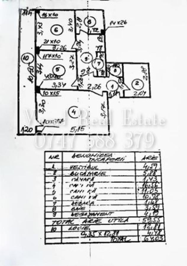 3 Camere 64 mp etaj 4 Bdul Ferdinand Gara de Est Obor 0% Comision cumpărător - 10