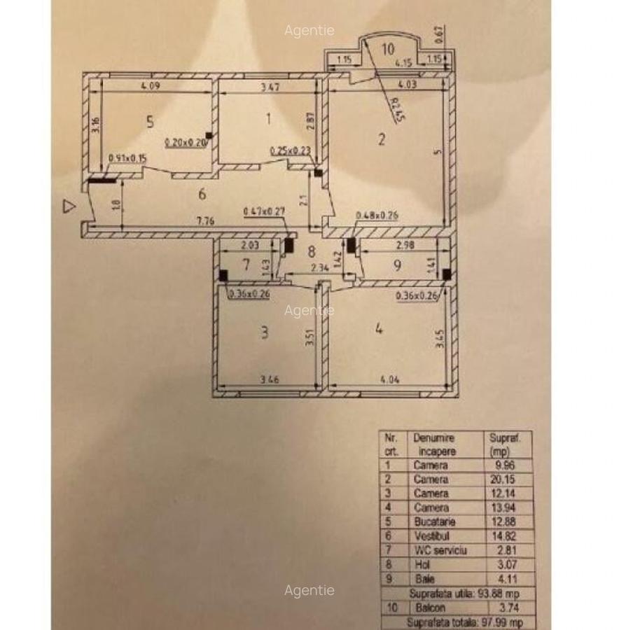 Apartament 4 camere, zona 13 Septembrie, Sebastian - 5