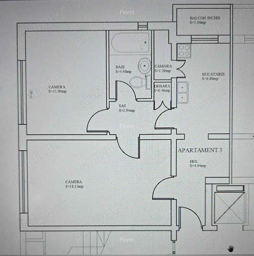 PF vand apartament 2 camere Grigorescu - 5