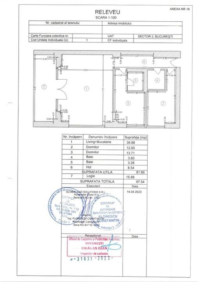 Apartament cu 3 camere semidecomandat în Barbu Văcărescu - 20