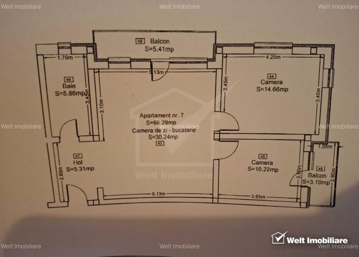 Apartament 3 camere, 2 balcoane, garaj subteran - 10