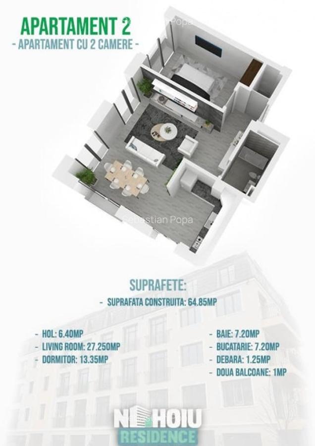 Apartament cu 2 Camere de vanzare in Nehoiu Ultracentral - 4