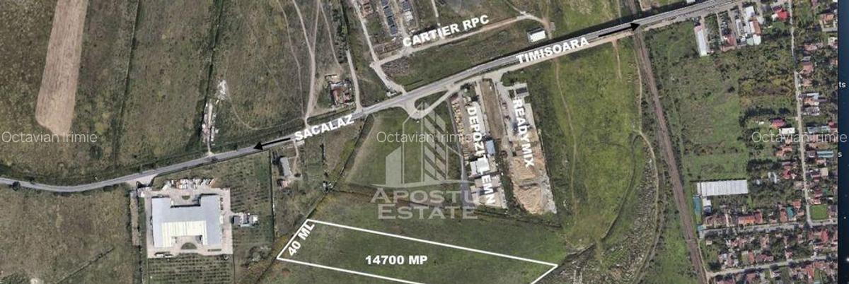 Teren industrial 14700 mp, zona in plina expansiune, Mehala. - 1