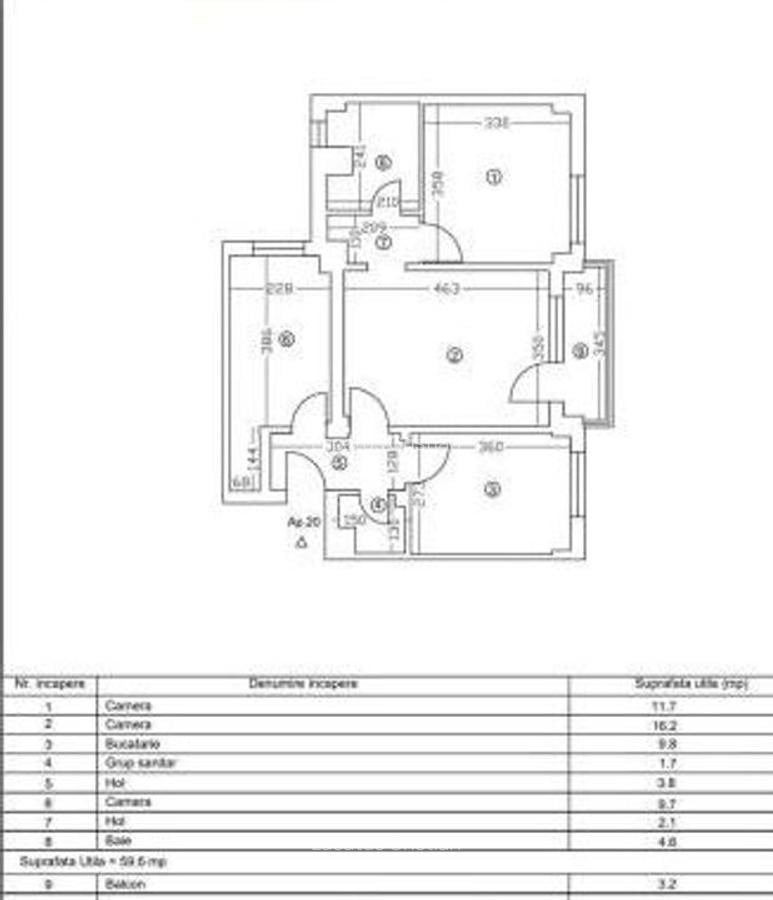 APARTAMENT 3 CAMERE SEMIDECOMANDAT CONFORT 0 ZONA INEL 2 - 6