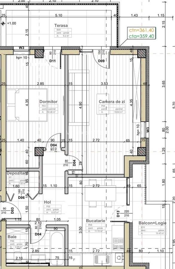 Apartament decomandat 58,65 mp, 2 terase 20 mp, Apahida - 8