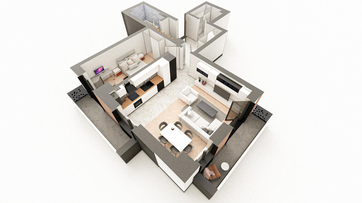 BRAUS CONFORT - Apartament Tip E – 2 Camere Open Space + Dressing - 2 BRAUS CONFORT - Apartament Tip E – 2 Camere Open Space + Dressing - 2