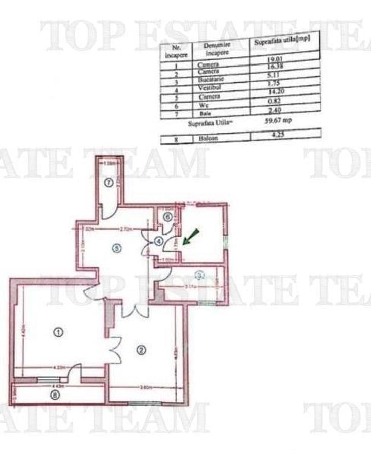 Apartament 3 camere de inchiriat ,cochet, nou renovat , balcon,  in vila , Foiso - 12