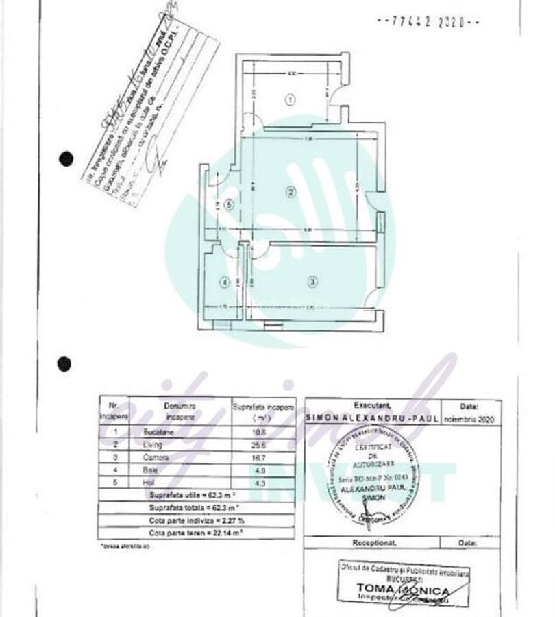 Cabinet, birou sau locuință - apartament 2 camere, zona Moșilor - 14