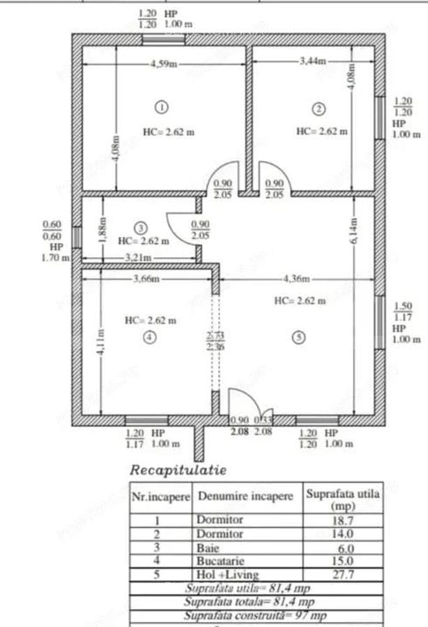 Casa pe parter in Carcea, 103 mp utili, zona Metro, teren 260 mp - 2