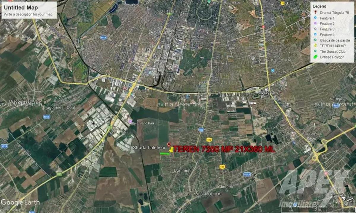 Teren intravilan 14700mp | 42X360 | Toate utilitatile | Zona Domnesti - 3