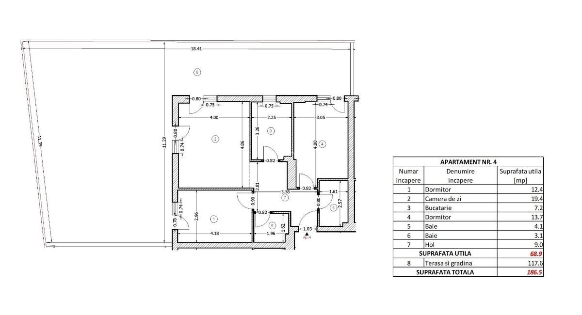 3 camere cu grădină, DECOMANDAT, 2 bai, bucătărie complet mobilat/utilat - 2