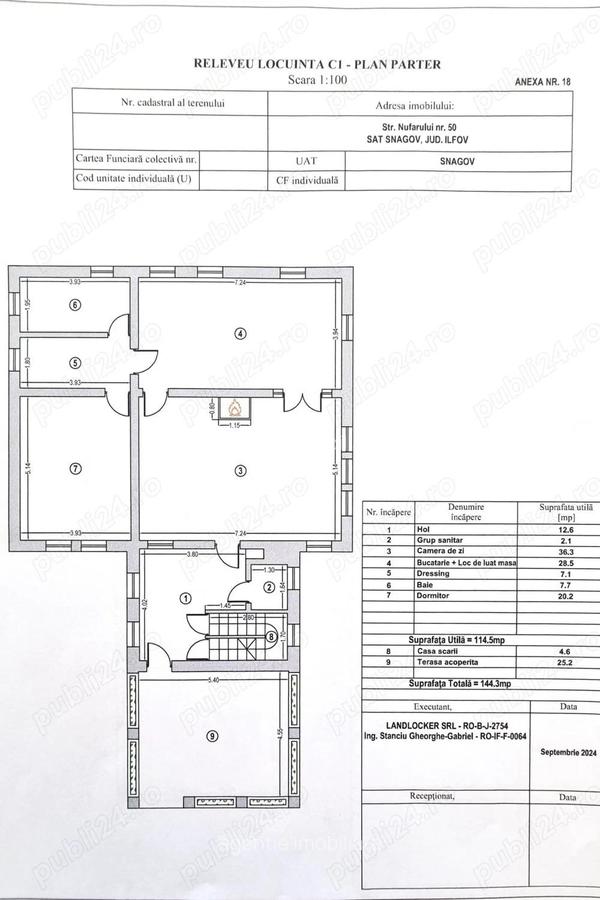 Vanzare vila 6 camere 264mp + garaj + garsoniera separata + 1490mp Centru Snagov Ilfov Nufarului 50A - 3