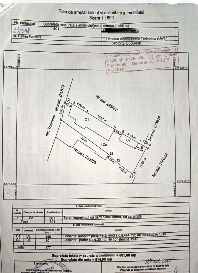 Vilă Interbelică 500 mp, Str. Toamnei ,12 camere, Curte 330 mp.Comision 0% - 3