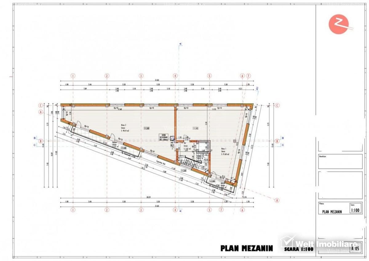 Spatiu birou in bloc nou construit, 98 mp, zona Grigorescu-Taietura Turcului - 3