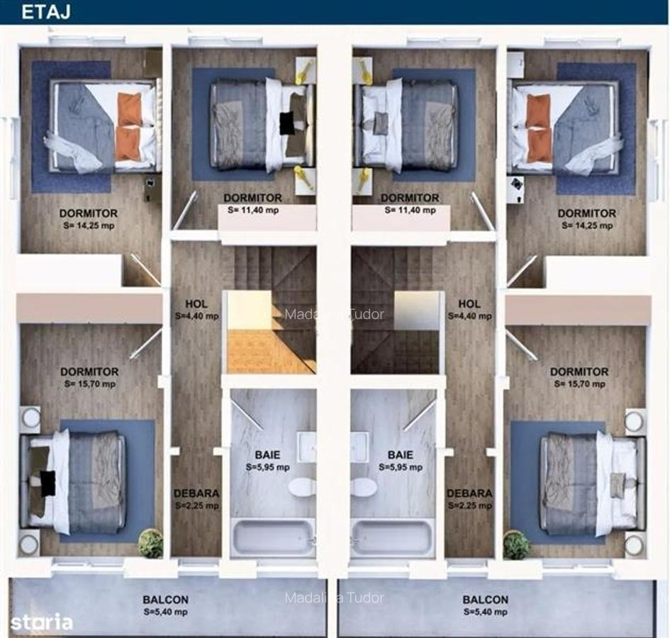 Casa tip duplex predare Iulie, 4 camere, 120mp urili, 400mp teren, Sanpetru-Harm - 10 Casa tip duplex predare Iulie, 4 camere, 120mp urili, 400mp teren, Sanpetru-Harm - 10