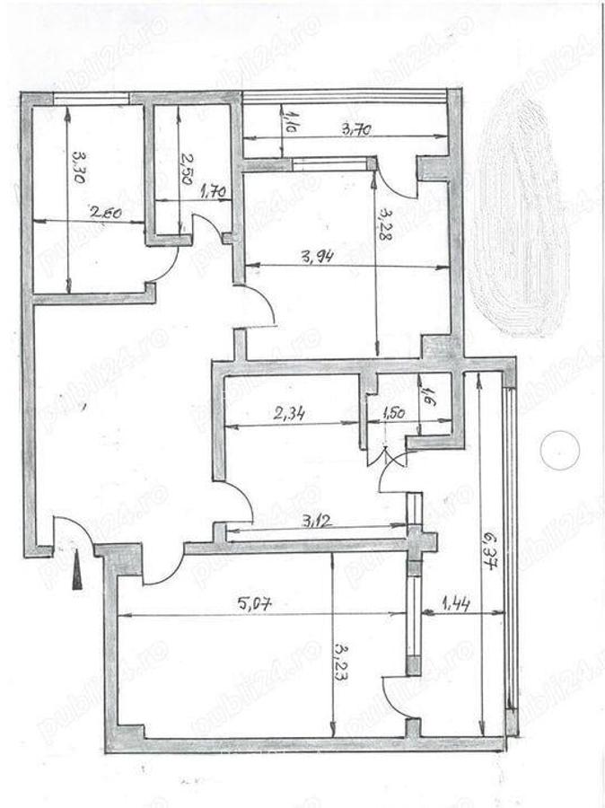 Apartament 3 camere decomandat, Mazepa 1, etaj 1/10 - 13