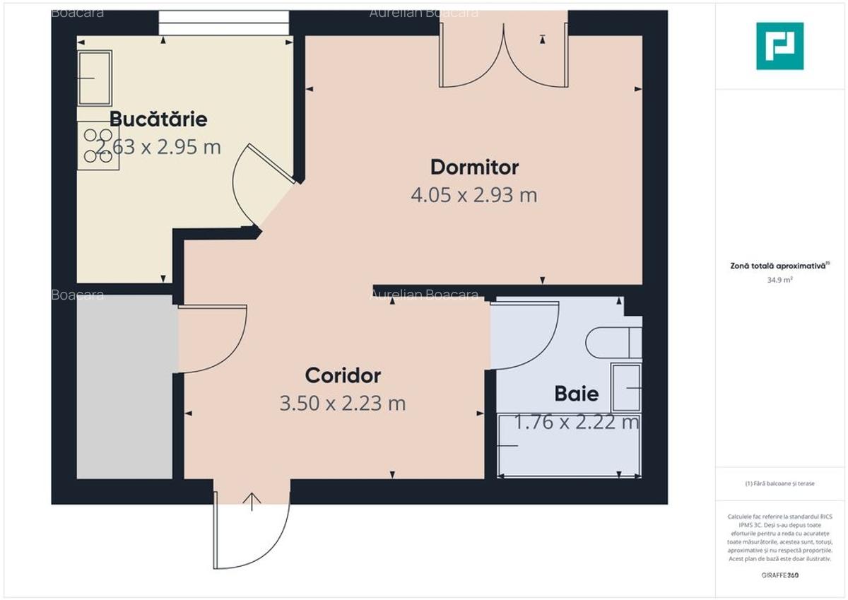 Apartament cu o cameră Giroc - 6